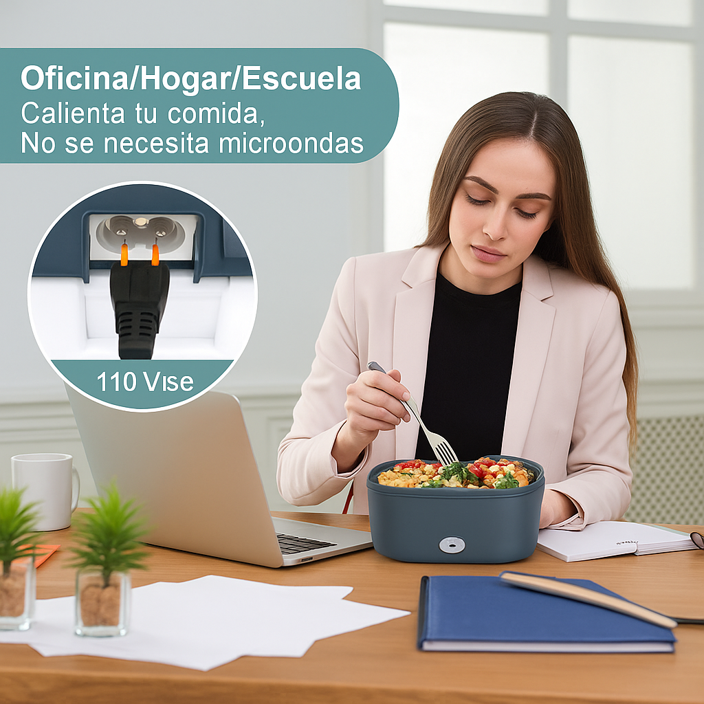 Lonchera Eléctrica XL 1.5L ESENZO: ¡Comida Casera, Caliente y Abundante Donde Quieras!