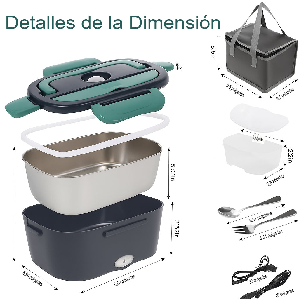 Lonchera Eléctrica XL 1.5L ESENZO: ¡Comida Casera, Caliente y Abundante Donde Quieras!