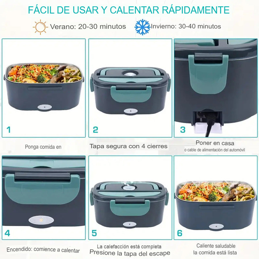 Lonchera Eléctrica XL 1.5L ESENZO: ¡Comida Casera, Caliente y Abundante Donde Quieras!